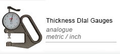 Thickness dial gauges mechanical